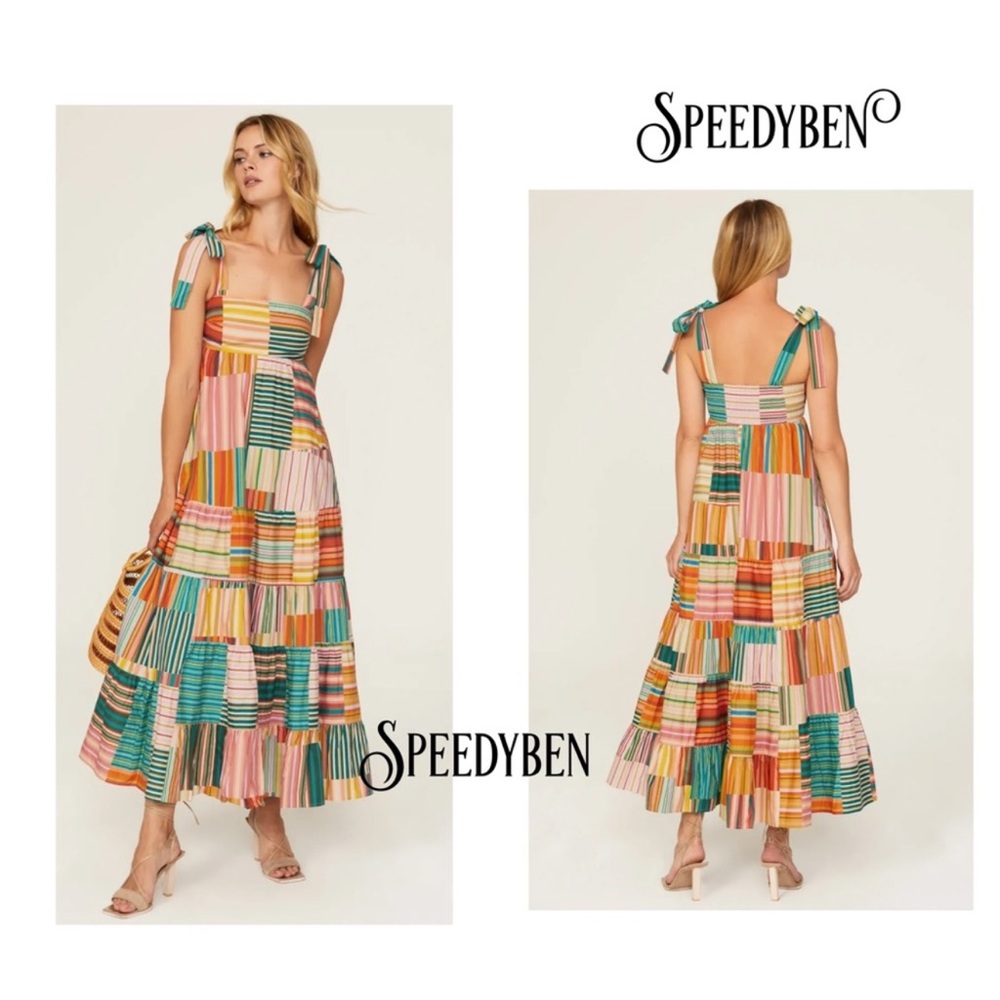 ALÉMAIS Sloane Tiered Midi Dress AUS 6 - Picture 4 of 14